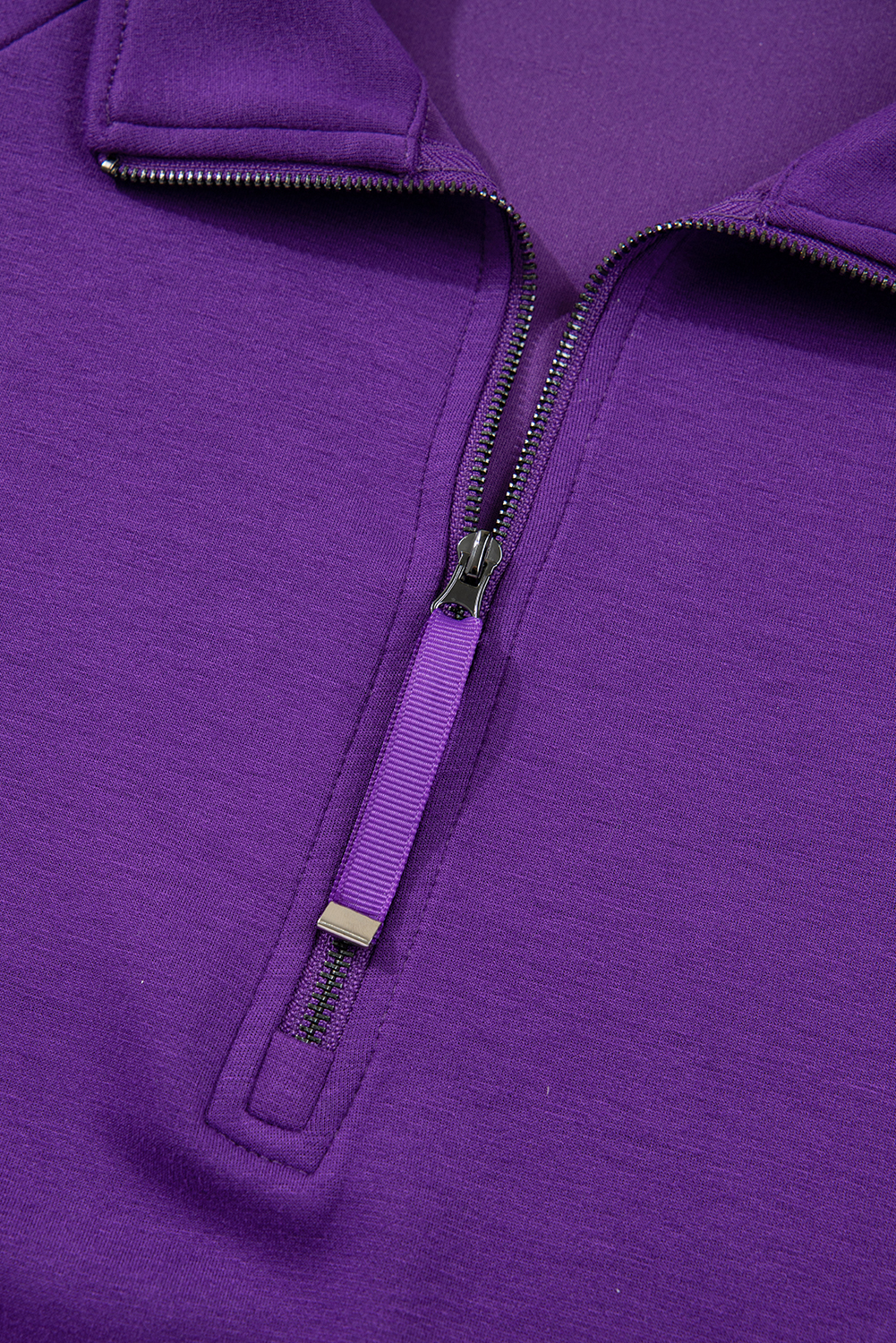 Dark Blue Half Zip Sporty Pullover Mini Skort 2pcs Outfit