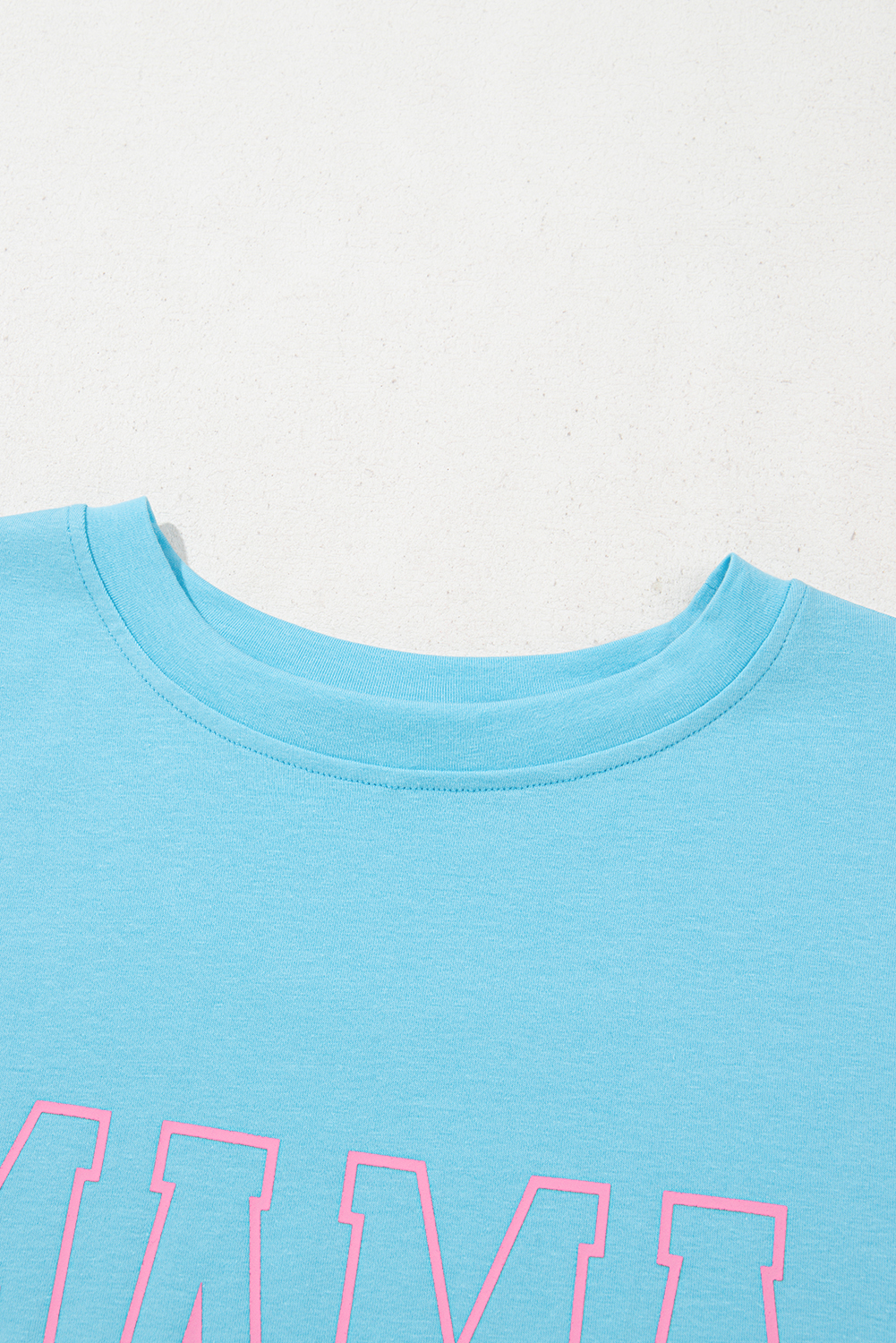Black MAMA Letter Graphic Neon T Shirt