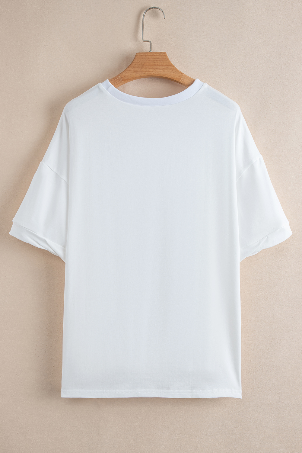 Black Loose Half Sleeve Hi Low Hem T Shirt