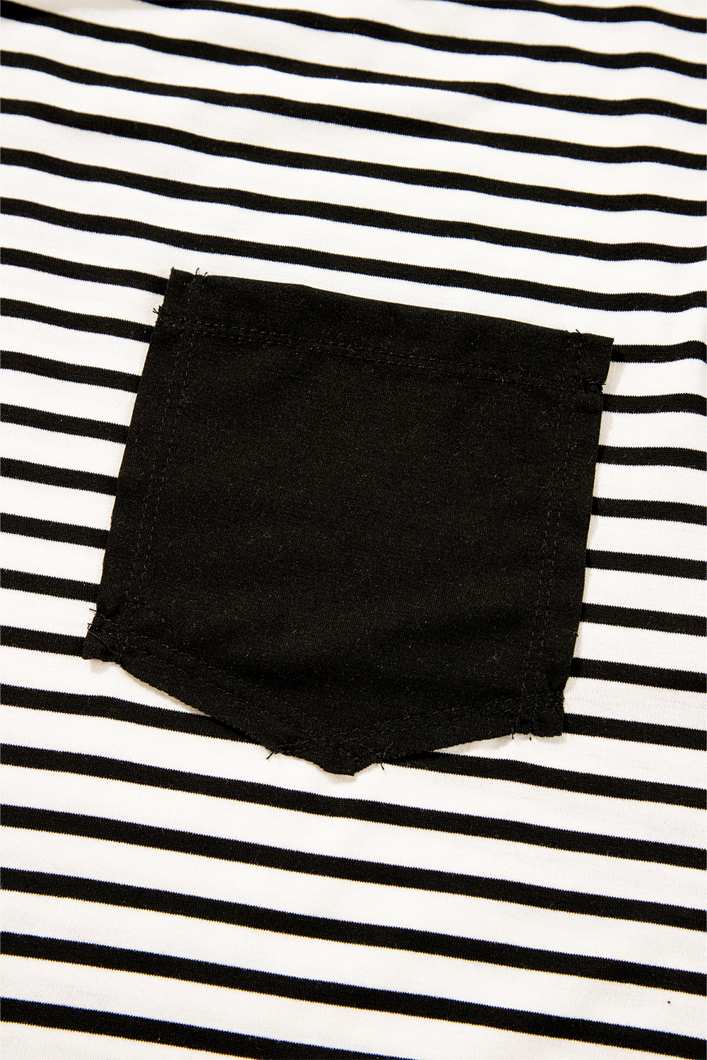 Red Stripe Chest Pocket Patch Round Neck Tank Top