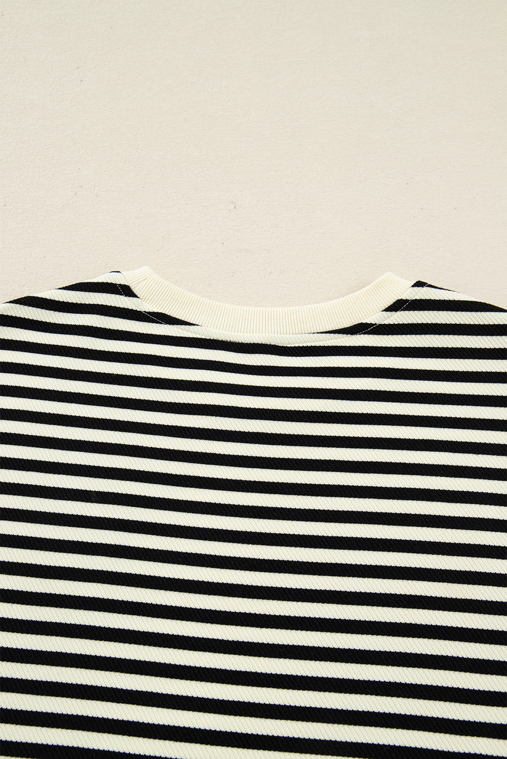 Black Stripe Textured Drop Shoulder Pullover Top Drawstring Mini Skort Two Piece Dress Set