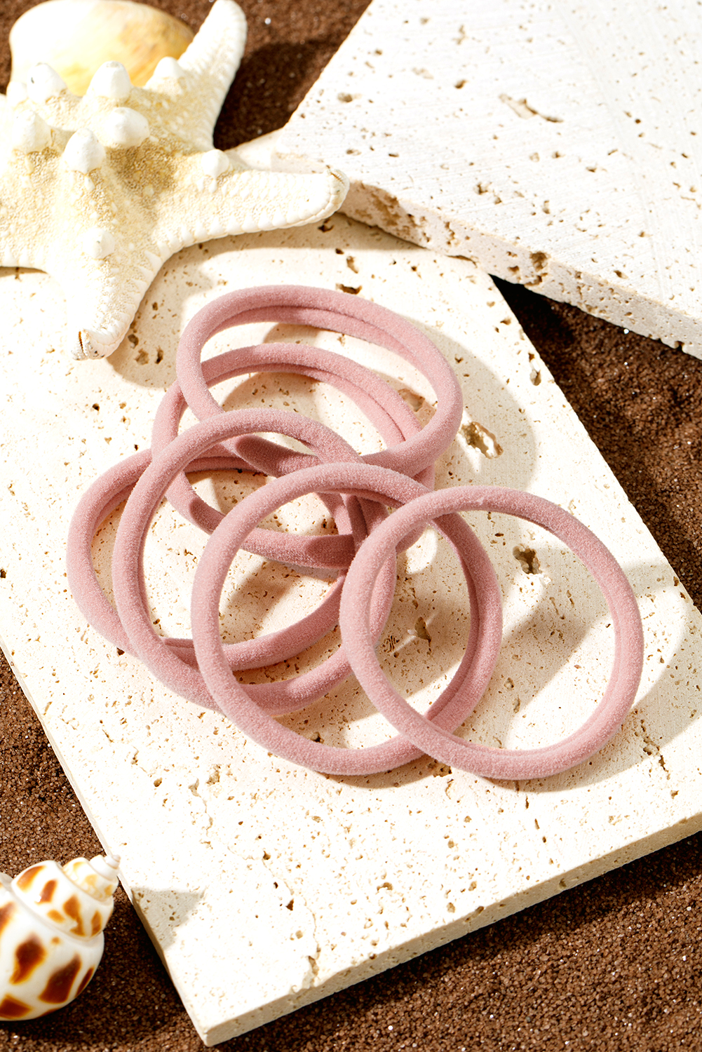 Peach Blossom Solid Color Minimalist Hair Tie Accessory