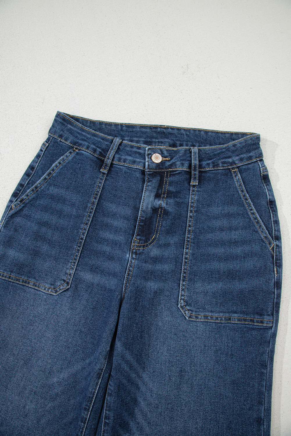 Breen Cropped High Rise Wide Leg Jeans