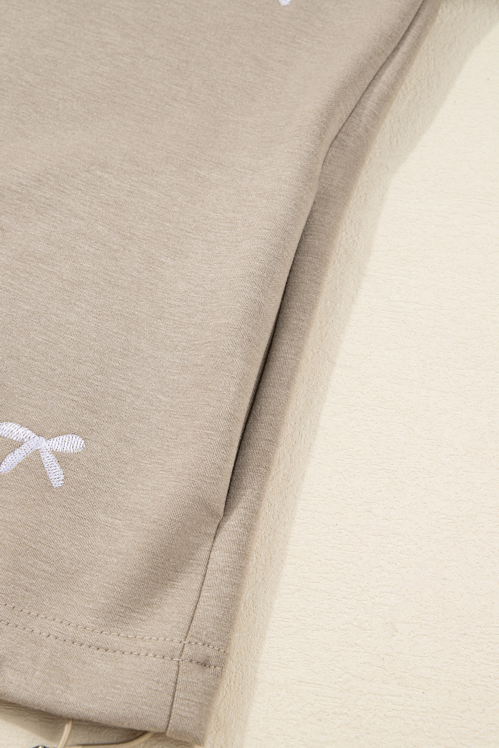 Goat Contrast Bow Embroidered Zip Up Jacket Hoodie