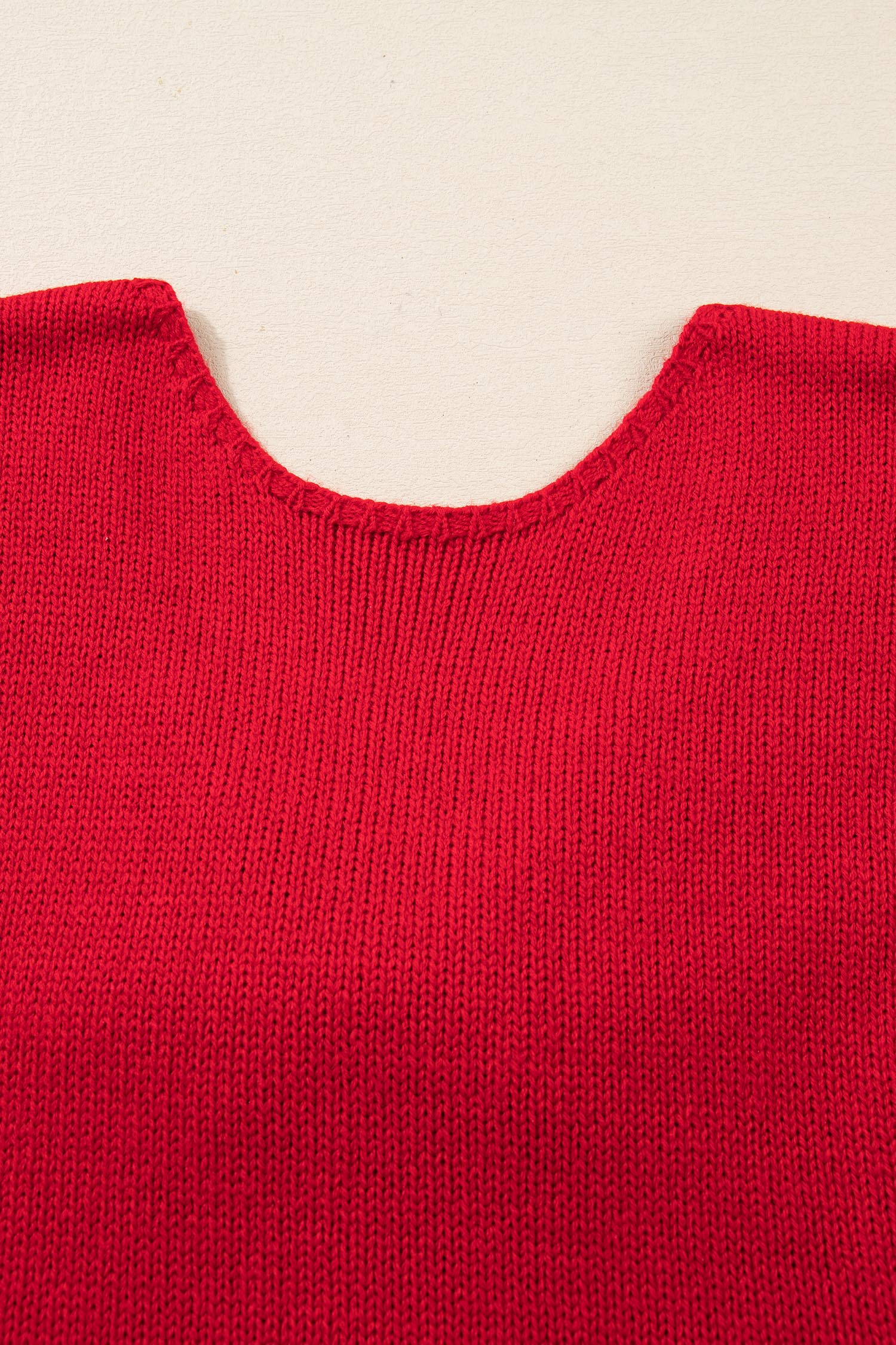 Bonbon Festive Bow Backless Bubble Sleeve Sweater