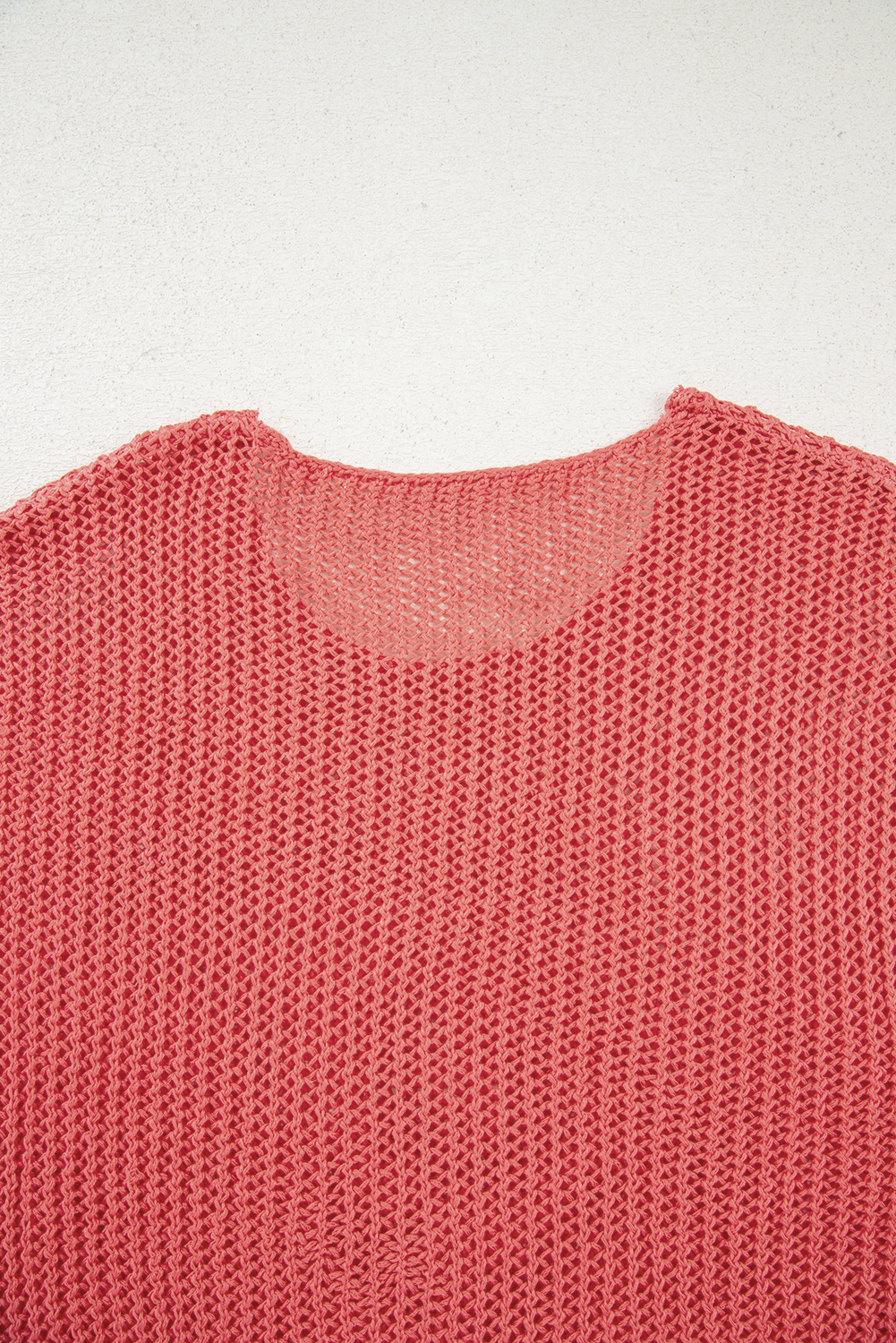 Coral Crochet Hollow-out Jumper Top Sweater