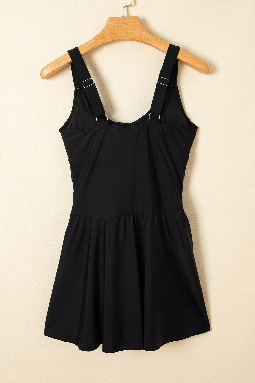 Sea Green Adjustable Straps Cutout Ruched Knot Slit One Piece Swim Dress