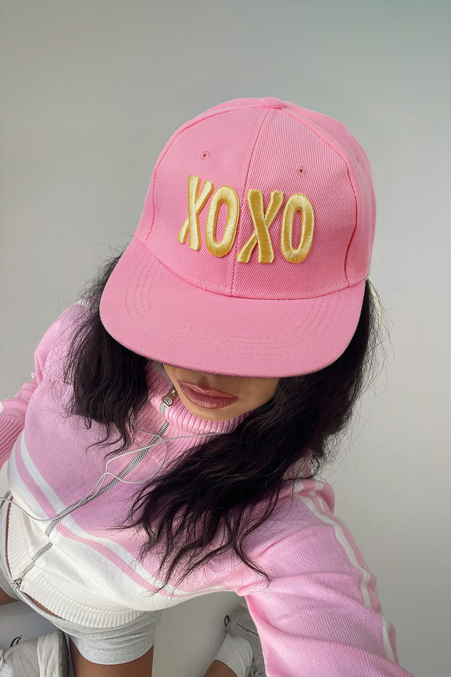 Bonbon XOXO Letter Embroidered Valentines Day Custom Baseball Cap