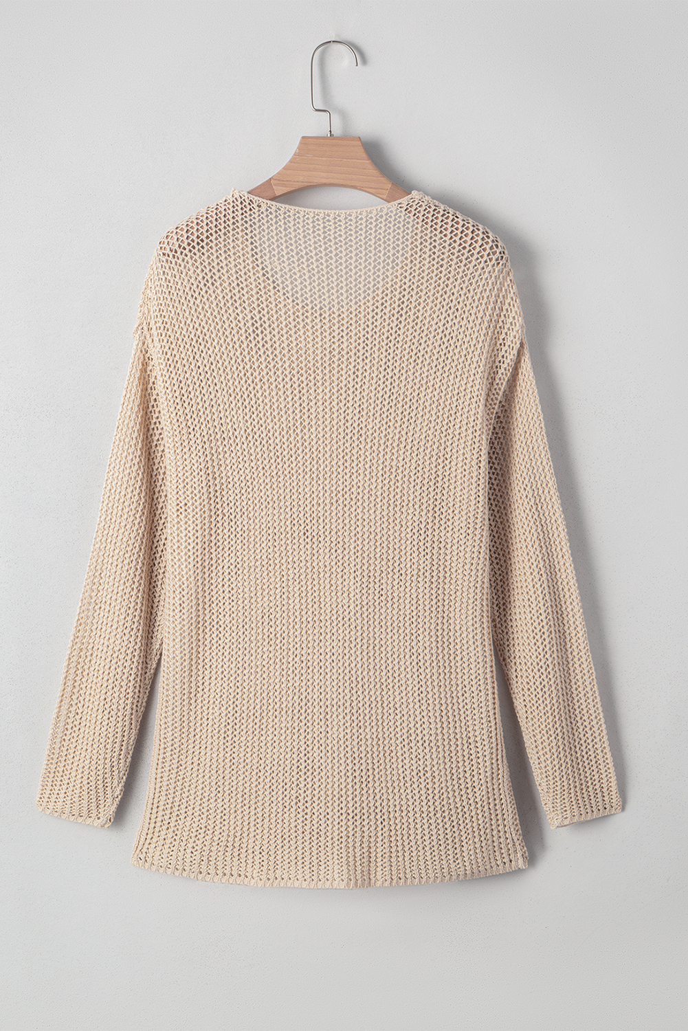 Coral Crochet Hollow-out Jumper Top Sweater