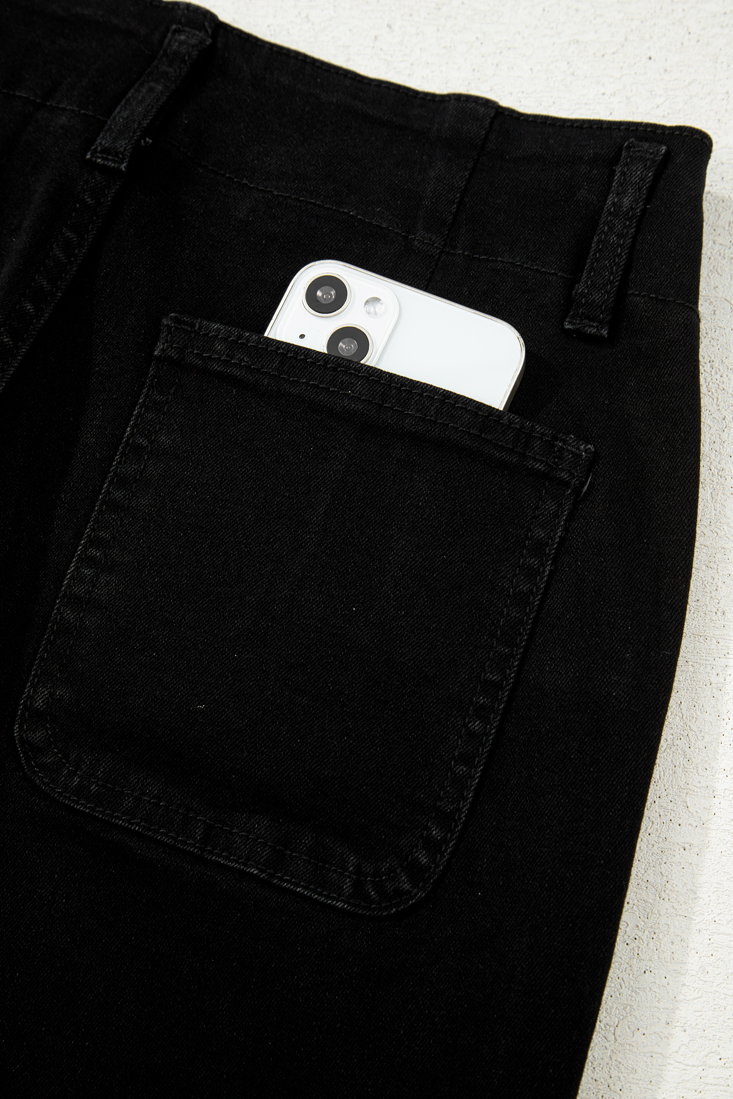 Bonbon 2-Button High Waist Flared Bottom Jeans
