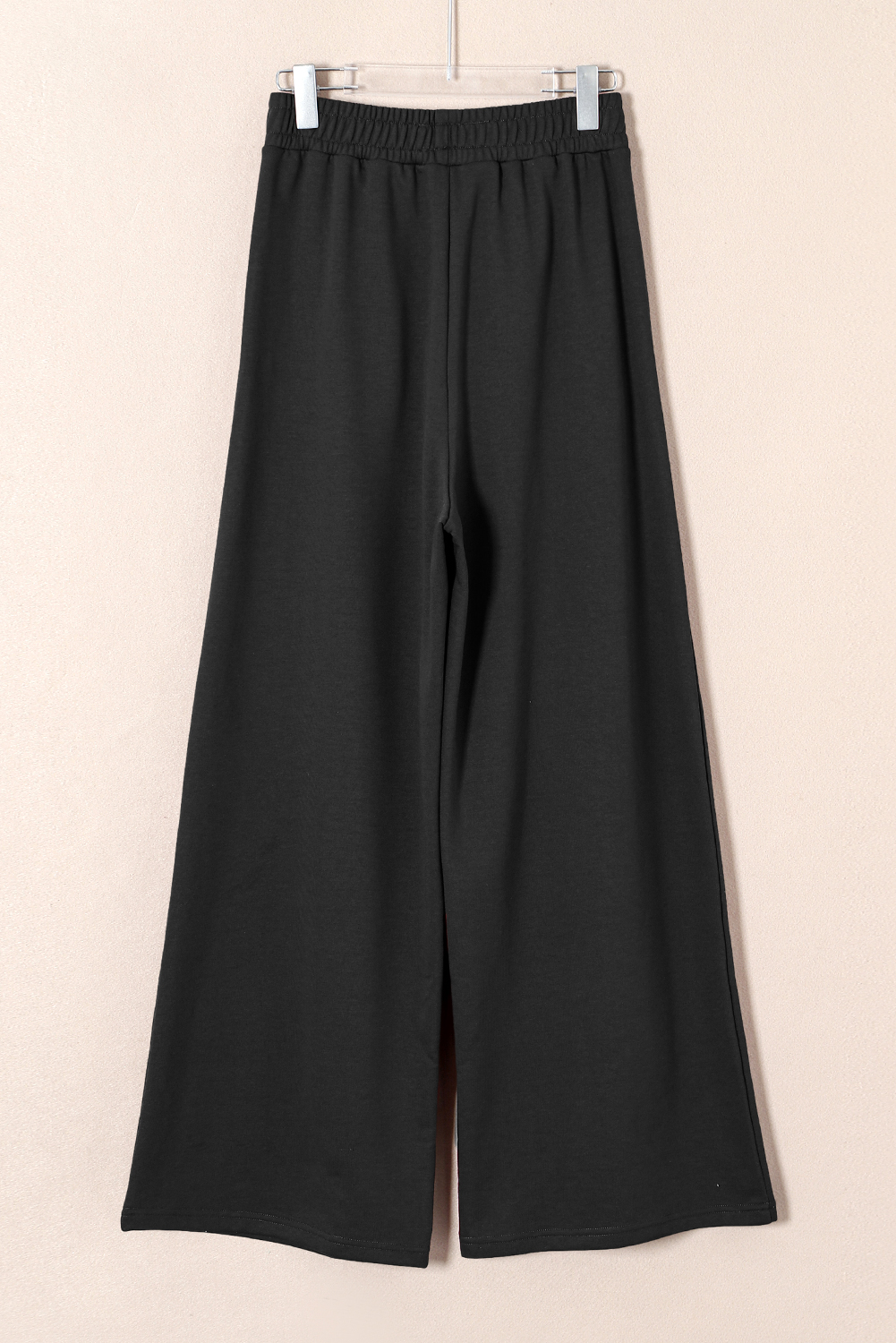 Burgundy Tied Elastic High Waist Pleated Detail Solid Sweatpants