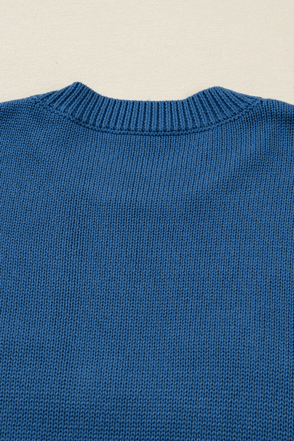 Dusk Blue Howdy Embroidered Graphic Western Sweater