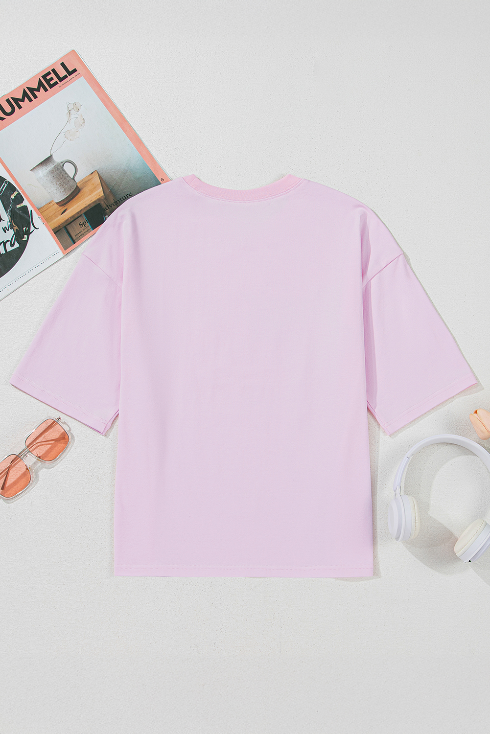Myosotis Flag Bow Graphic Crewneck Tee