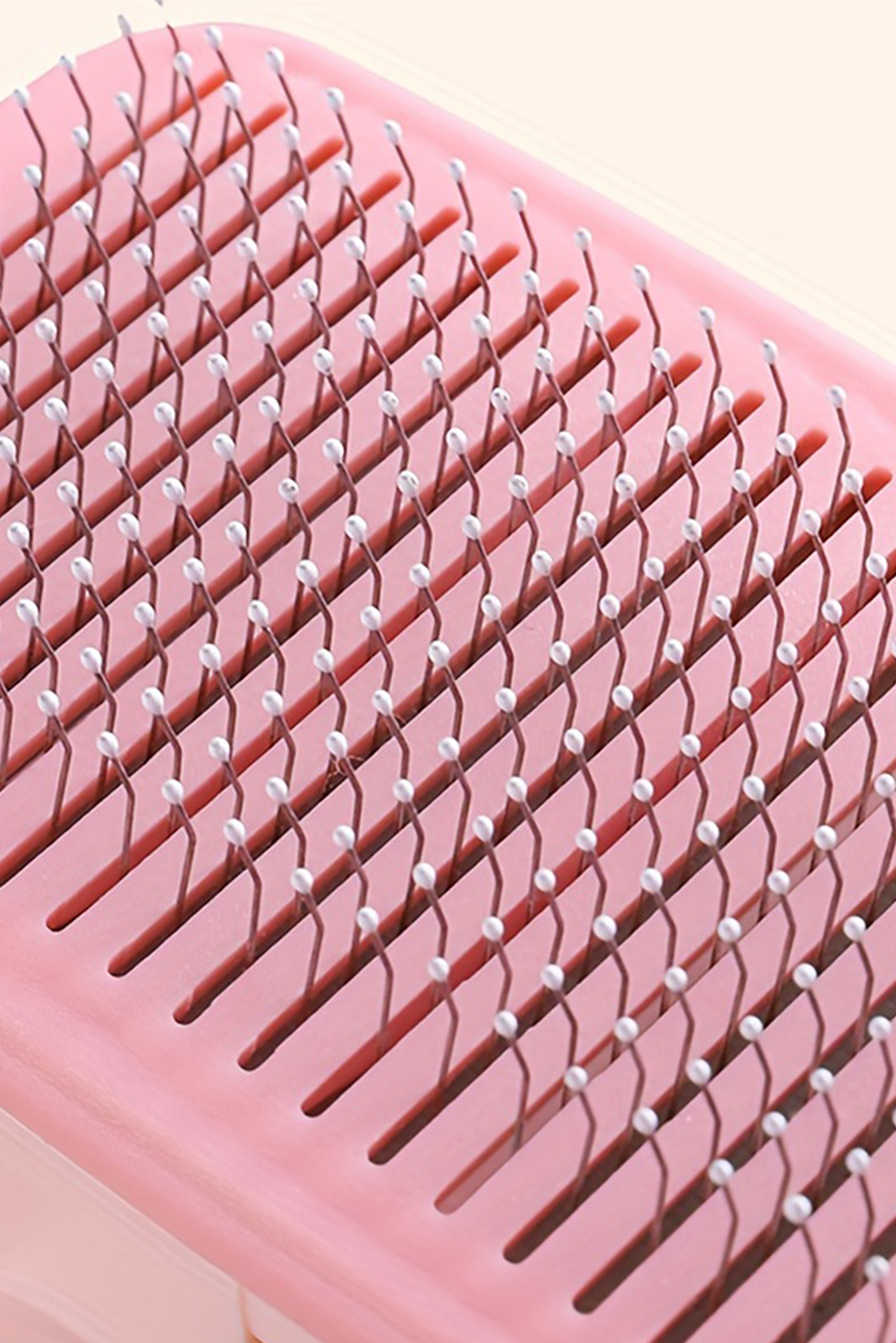 Pink Self Cleaning Gently Grooming Brush Pet Comb