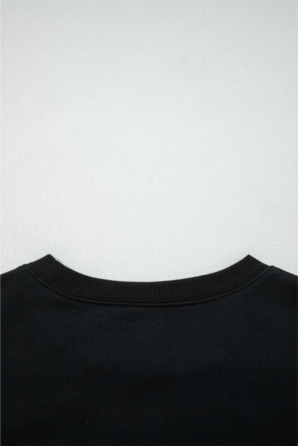 Black Varsity Baseball Bow Graphic Striped Sleeve Baggy Sweatshirt