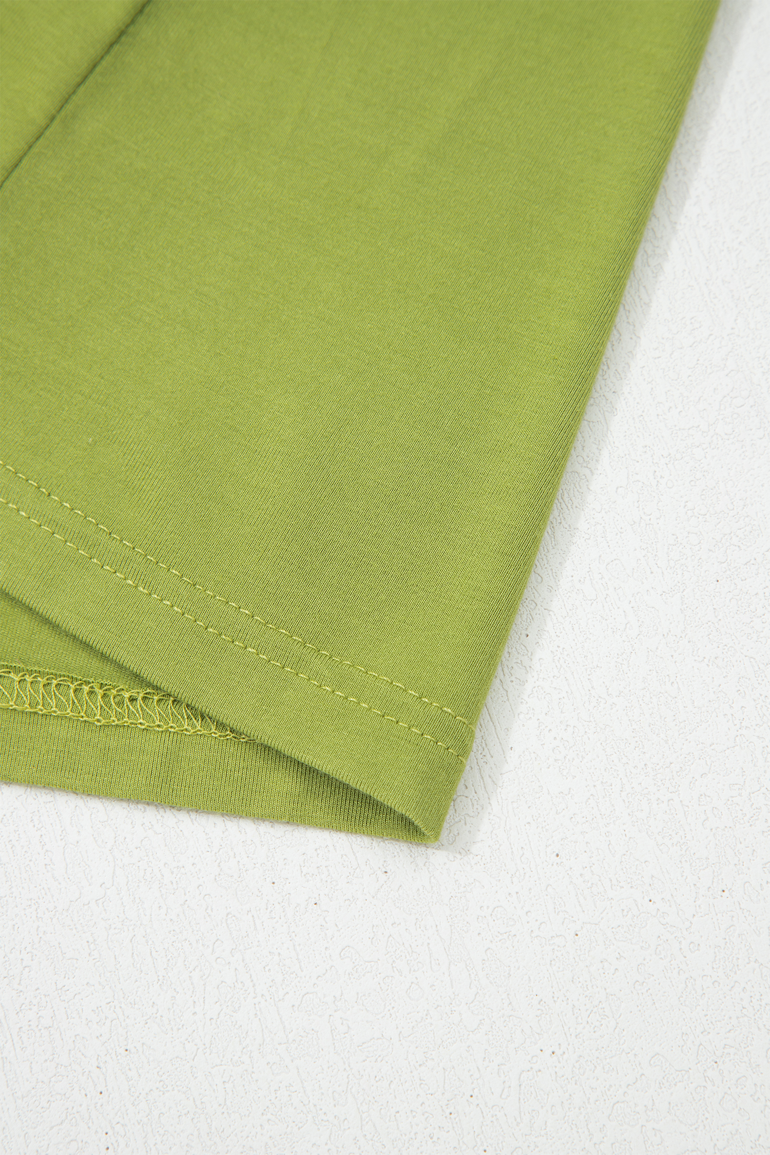 Fern Green Solid V Neck Cap Sleeve Tunic Elastic Waist Versatile Maxi Dress