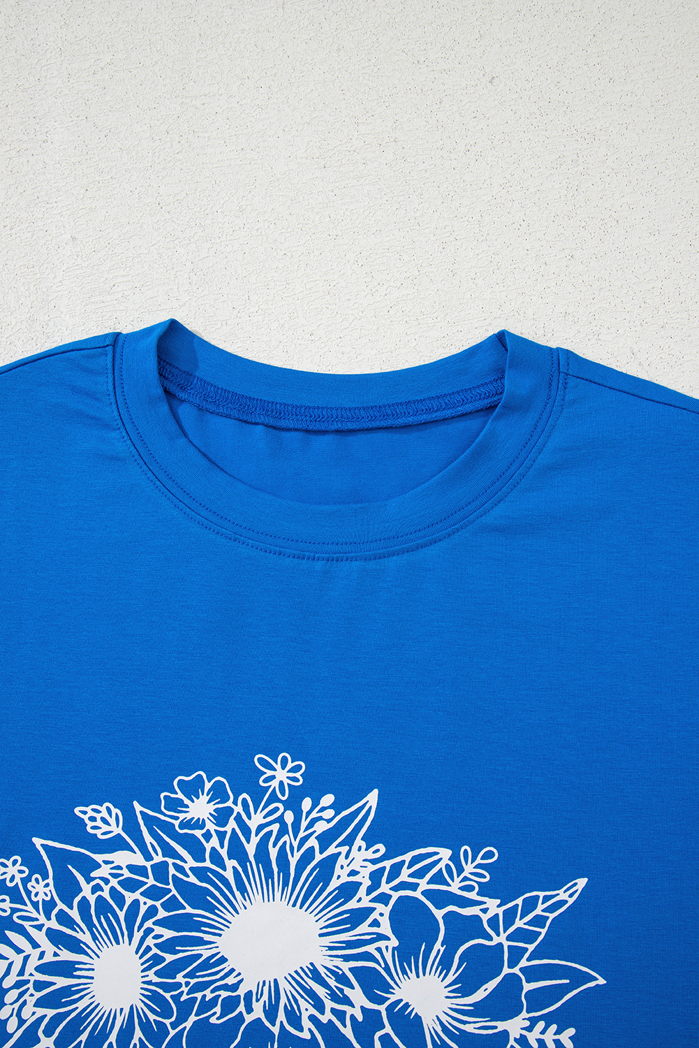 Blue Sunflower Boots Graphic Western Fashion T Shirt
