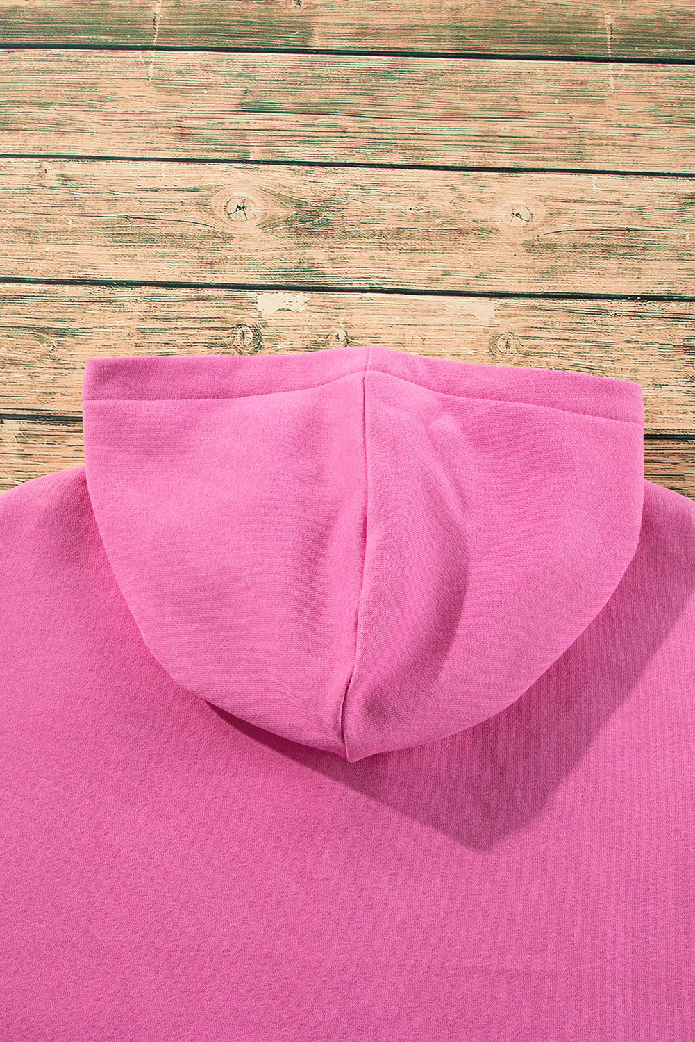 Bonbon Fleece Lined Half Zipper Kangaroo Pockets Loose Hoodie
