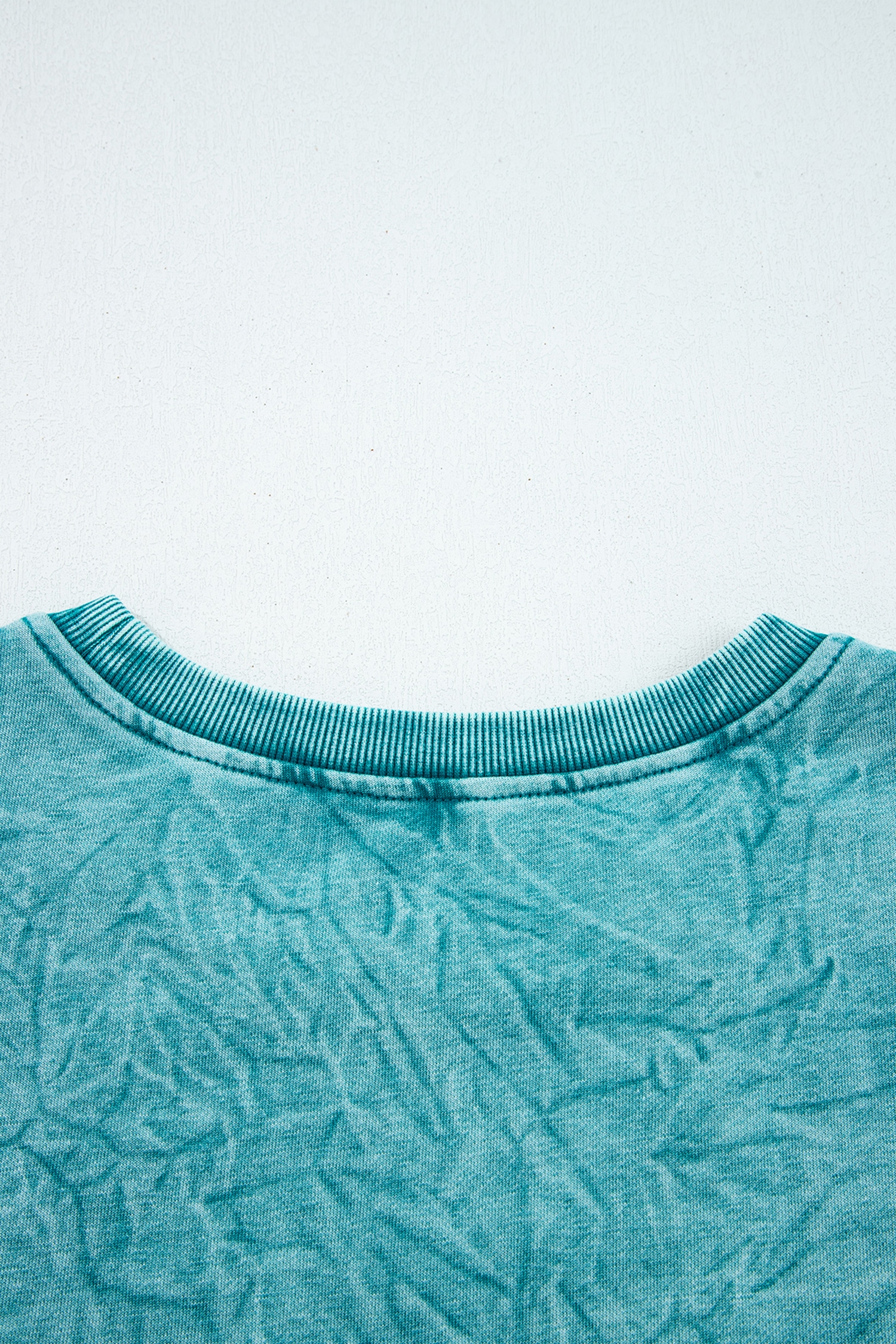 DUNE saved by grace Letter Embroidery Mineral Wash Loose Sweatshirt