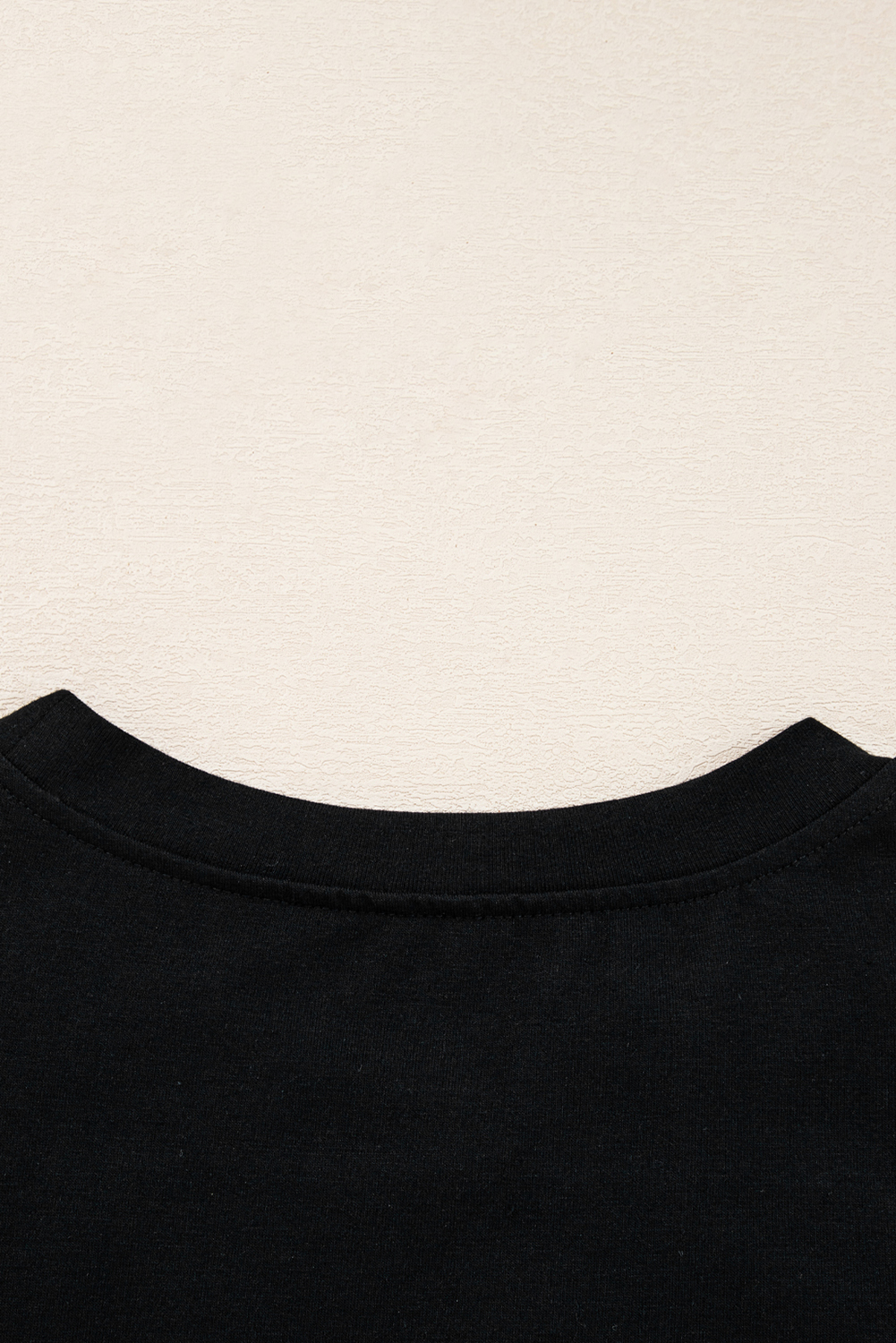 Black Lace Long Sleeve Insert Drop Shoulder Tee