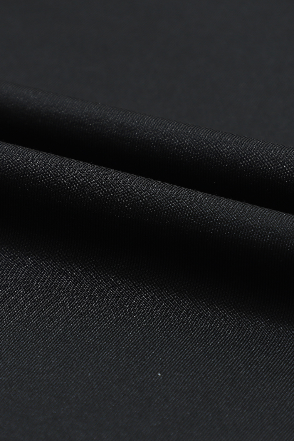 Black Drawstring Elastic Waistband Pocketed Joggers